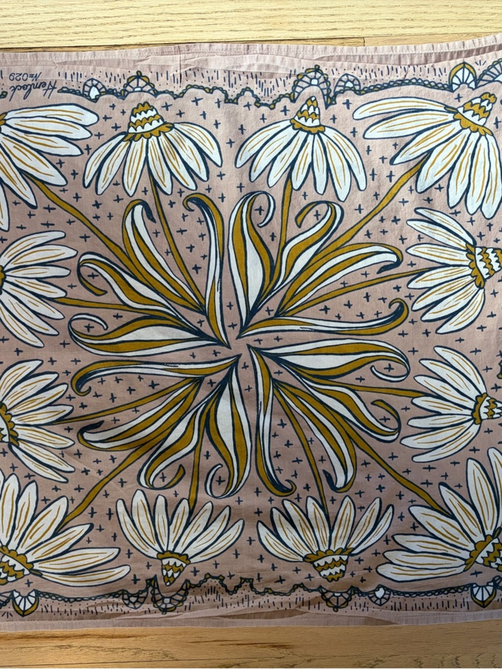 Hemlock No029 Floral Cotton Bandana / Scarf  / Napkin